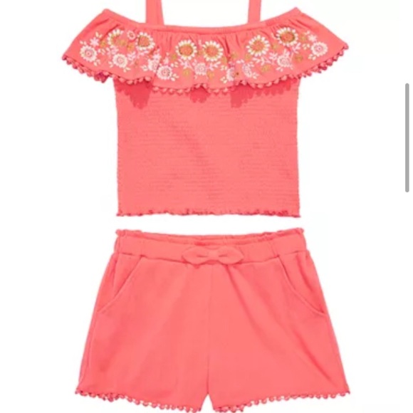 Smocked Top & Shorts Set Sz. Medium - Picture 1 of 8